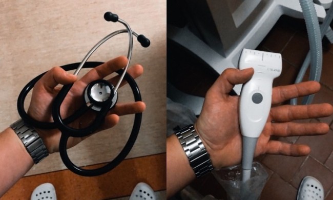 Stetoskop i głowica USG - czyli duet idealny