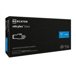 Mercator Nitrylex Black Nitrylowe rękawiczki ochronne, rozm. M, 100 szt.