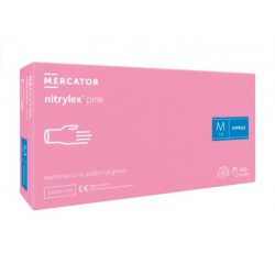 Mercator Nitrylex Pink Nitrylowe rękawiczki ochronne, rozm. M, 100 szt.