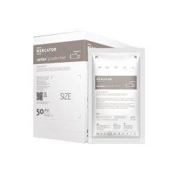 Mercator Santex powder-free EO Lateksowe rękawiczki chirurgiczne bezpudrowe, rozm. 8.5, 50 par