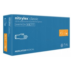 Mercator Nitrylex Classic Nitrylowe rękawiczki ochronne, rozm. XS, 100 szt.