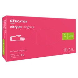 Mercator Nitrylex Magenta, Nitrylowe rękawiczki ochronne, rozm. S