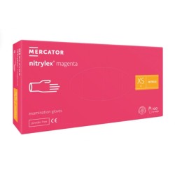 Mercator Nitrylex Magenta, Nitrylowe rękawiczki ochronne, rozm. XS