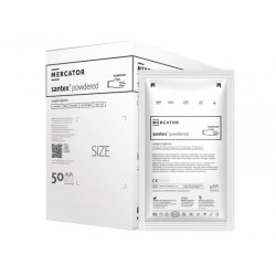 Mercator Santex powdered EO Lateksowe rękawiczki chirurgiczne, rozm. 8.5, 50 par
