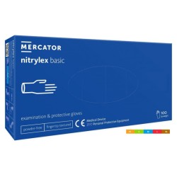 Mercator Nitrylex Basic Nitrylowe rękawiczki ochronne, rozm. S, 100 szt.