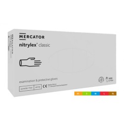 Mercator Nitrylex Classic White Nitrylowe rękawiczki ochronne, rozm. XS, 100 szt.