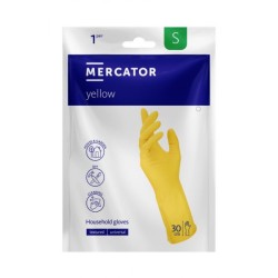 MERCATOR yellow Ochronne i gospodarcze rękawice lateksowe rozm. S, 2 sztuki