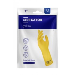 MERCATOR yellow Ochronne i gospodarcze rękawice lateksowe rozm. M, 2 sztuki