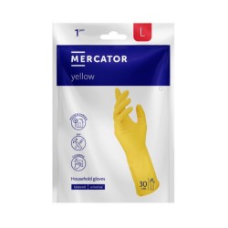 MERCATOR yellow Ochronne i gospodarcze rękawice lateksowe rozm. L, 2 sztuki