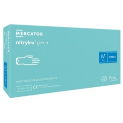 Mercator Nitrylex Green Nitrylowe rękawiczki ochronne, zielone, rozm. M, 100 szt.