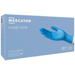 Mercator simple nitrile, bezlateksowe, bezpudrowe, nitrylowe rękawice ochronne, rozm. XS, 100 sztuk