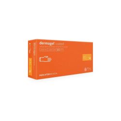 Mercator Dermagel Coated, lateksowe rękawiczki diagnostyczne, bezpudrowe, rozm. XS, 100 szt.