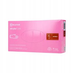 Mercator Nitrylex Pink Nitrylowe rękawiczki ochronne, rozm. XL, 100 szt.
