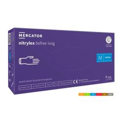 Mercator Nitrylex beFree Long Nitrylowe rękawiczki ochronne, rozmiar M, 100 szt.